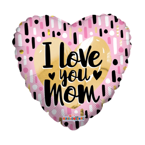 9" ILY Mom Gold & Pink Airfill (P12) | Buy 5 Or More Save 20%