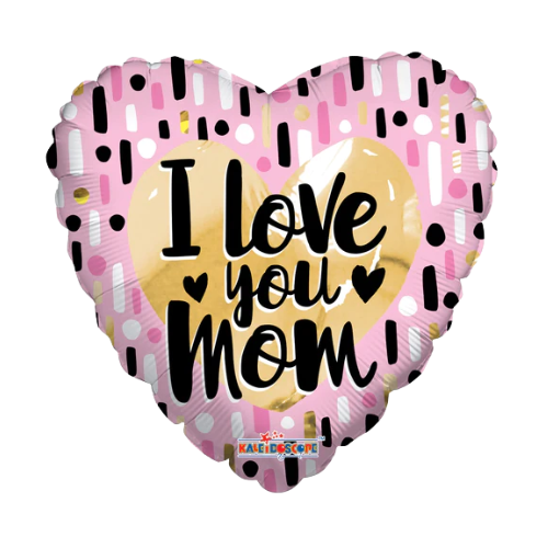 9" Conver I Love You Mom Gold & Pink Airfill (S3R3) | Buy 5 Or More Save 20%