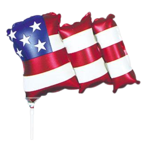 12" Waving Flag Airfill Foil Balloon | Buy 5 Or More Save 20%