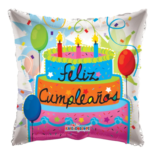 Globo de aluminio con relleno de aire Pastel Transparente Feliz Cumpleaños de 9" | Compre 5 o más y ahorre un 20 %