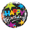 Globo de aluminio con relleno de aire y estrellas brillantes de feliz cumpleaños de 9" | Compre 5 o más y ahorre un 20 %