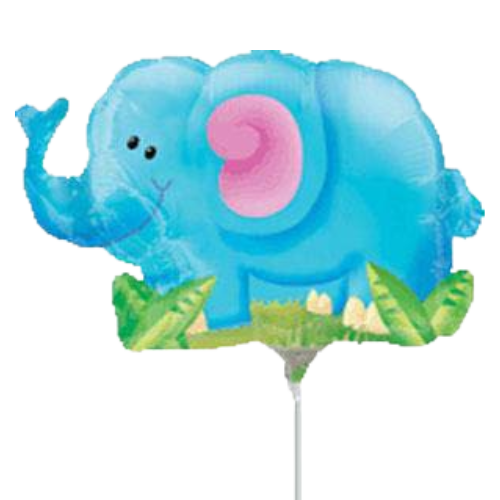 14" Jungle Party Elephant Airfill Foil Balloon | Buy 5 Or More Save 20%