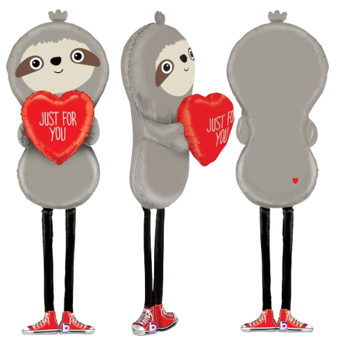 67" Special Delivery Sloth Foil Balloon (P15) | Stands Over 5 Feet Tall!