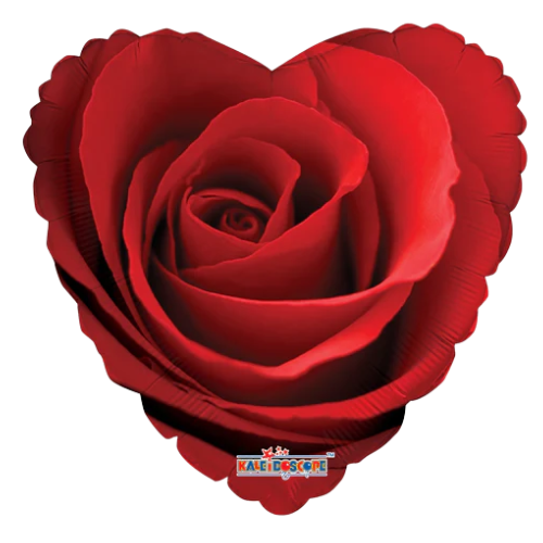 Globo de lámina de corazón de rosa clásico de 9" | 18" | Compre 5 o más Ahorre 20%