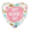 18" Valentine Doodles Heart Foil Balloon (P4) | Buy 5 Or More Save 20%