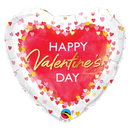 18" Valentine’s Watercolor Hearts Foil Balloon (P4) | Buy 5 Or More Save 20%