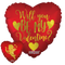 18" Valentine Cupid Heart Matte Foil Balloon (P4) | Buy 5 Or More Save 20%
