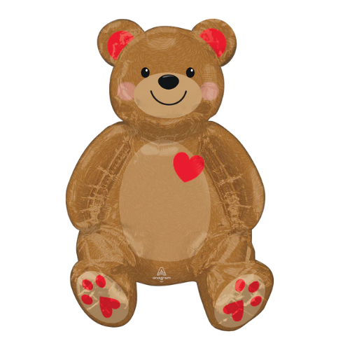 17" x 20" Sitting Teddy Bear Foil Multi Balloon  (P13)