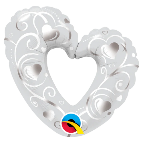 Globo Foil de Corazones y Filigrana de 42" (P14) (D)