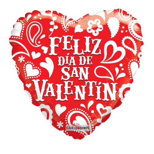 Globo de lámina de corazón rojo Feliz Día de San Valentín de 18" (P15) | Compre 5 o más y ahorre 20 %