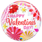 Globo de burbujas Qualatex con abanico de papel para el Día de San Valentín de 22" (P20)