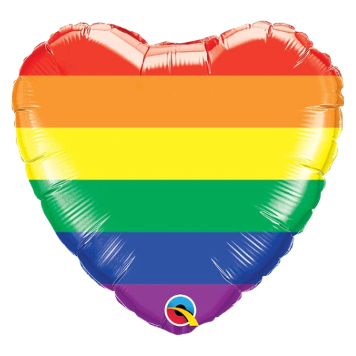 18" Rainbow Heart Balloon Foil Balloon (WSL)