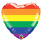 Globo de papel de aluminio con forma de corazón arcoíris de 18" (WSL) | Compre 5 o más y ahorre un 20 %