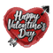 18" Valentine's Heart W/ Arrow Foil Balloon (WSL)