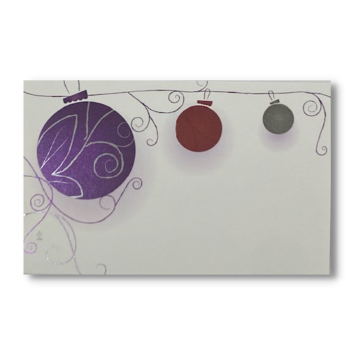 Christmas Ornaments and Spirals Enclosure Cards | 50 Count | Clearance - While Supplies Last