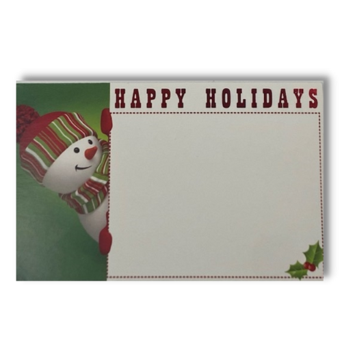 Happy Holidays Snowman Enclosure Cards | 50 Count | Clearance - While Supplies Last