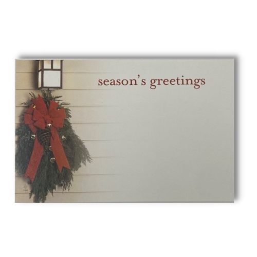 Season's Greeting Wreath Enclosure Cards | 50 Count | Clearance - While Supplies Last