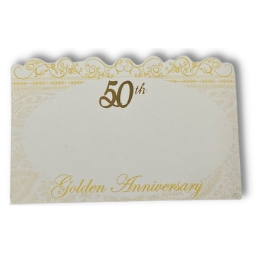 50th Golden Anniversary Enclosure Cards l 50 Count | Clearance - While Supplies Last