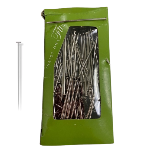 Steel Bank Pins- 1/2 Pound Box | Heavy Duty Straight Pins For Corsage ...