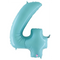 34" Pastel Blue Foil Number Balloons - Megaloons | Numbers 0-9
