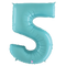 34" Pastel Blue Foil Number Balloons - Megaloons | Numbers 0-9