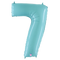 34" Pastel Blue Foil Number Balloons - Megaloons | Numbers 0-9