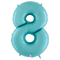 34" Pastel Blue Foil Number Balloons - Megaloons | Numbers 0-9