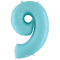 34" Pastel Blue Foil Number Balloons - Megaloons | Numbers 0-9