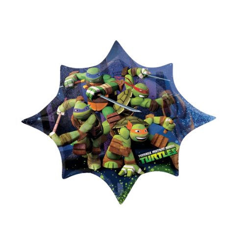 Globo de lámina de relleno de aire de las Tortugas Ninja mutantes adolescentes de 14" | Compre 5 o más y ahorre un 20 %
