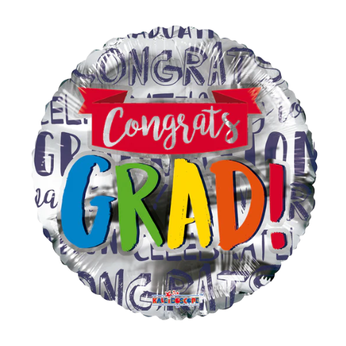 9" ¡Felicitaciones Graduado! Globo de aluminio Airfill (P29) | Compre 5 o más y ahorre 20 %