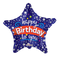 Globo de relleno de aire con lámina de estrella Feliz cumpleaños de 9" | Compre 5 o más y ahorre un 20 %
