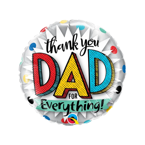 9" ¡Gracias papá por todo! Globo de aire de aluminio (P20) | Compra 5 o más y ahorra un 20 %