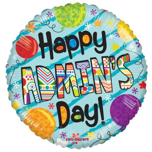 18" Happy Admin’s Day Foil Balloon (P3) | Buy 5 Or More Save 20%