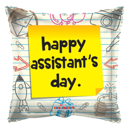 18" Assistant's Day Note Foil Balloon (P4) | Buy 5 Or More Save 20%