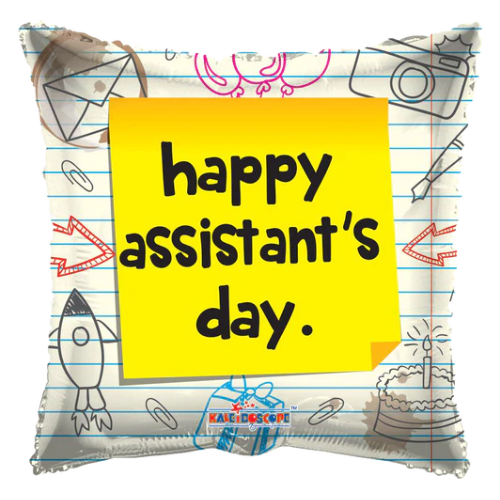 18" Assistant's Day Note Foil Balloon (P3) | Buy 5 Or More Save 20%