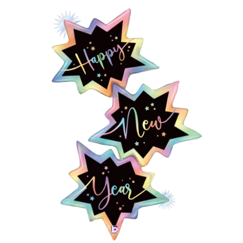 41" Opal Happy New Year Trio Foil Balloon (P30)