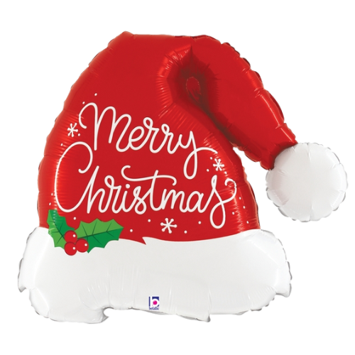 27" Christmas Santa Hat - Merry Christmas Foil Balloon (P24)