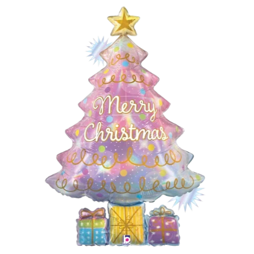 32" Opal Christmas Tree - Merry Christmas Foil Balloon (P27)