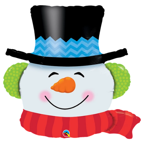 Globo de lámina invernal Smilin' Snowman de 36" (WSL) | ¡Liquidación - Venta final!