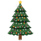 Globo de lámina de árbol de Navidad con brillo de entrega especial de 63" (P25) | ¡Mide más de 5 pies de alto!