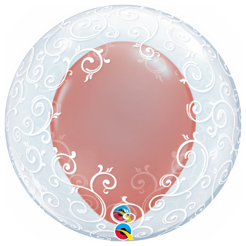 Globo de burbujas decorativo con filigrana elegante de 24" 