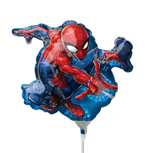 Globo de aluminio con relleno de aire en forma de Spider-Man de 14" | Compre 5 o más y ahorre un 20 %