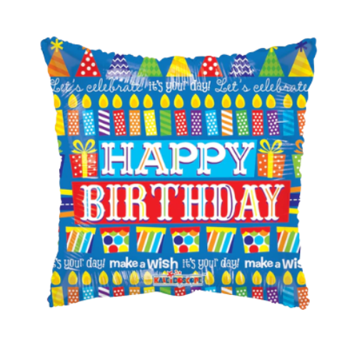9" Birthday Motifs Airfill Foil Balloon | Buy 5 Or More Save 20%