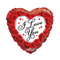 Globo de relleno de aire con lámina de corazón de rosas clásicas I Love You de 9" (P15) | Compre 5 o más y ahorre un 20 %