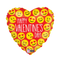 9" Valentine Emoji Heart Foil Airfill Balloon (P16) | Buy 5 Or More Save 20%