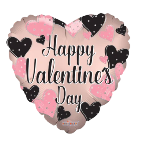 9" Valentine's Hearts Matte Airfill Foil Balloon | Buy 5 Or More Save 20%