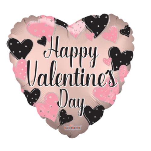 9" Conver Valentine's Hearts Matte Airfill Foil Balloon (S5R2) | Buy 5 Or More Save 20%