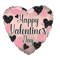 Globo de lámina de relleno de aire mate con corazones de San Valentín de 9" | Compre 5 o más y ahorre un 20 %