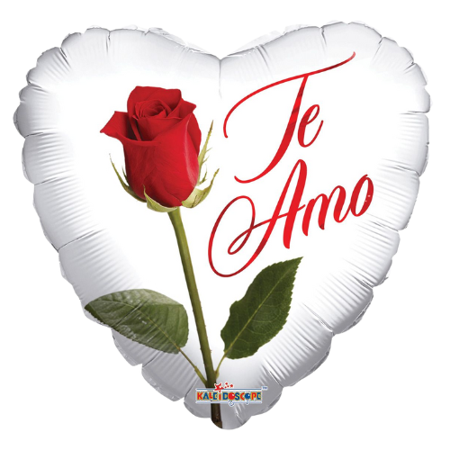 18" Te Amo Rosa Roja Heart Foil Balloon (P17) | Buy 5 Or More Save 20%