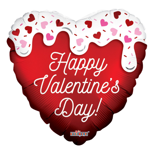 Globo de lámina de corazón derretido Feliz Día de San Valentín de 18" (P3) | Compra 5 o más y ahorra un 20 %